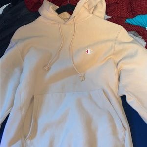 yellow champion hoodie